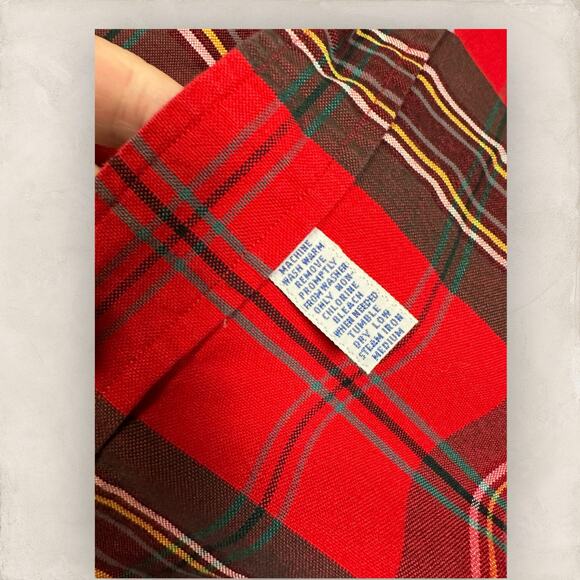 Ralph Lauren Button Down Shirt Mens XL Red Big Oxford Plaid Long Sleeve Cotton - Picture 5 of 5